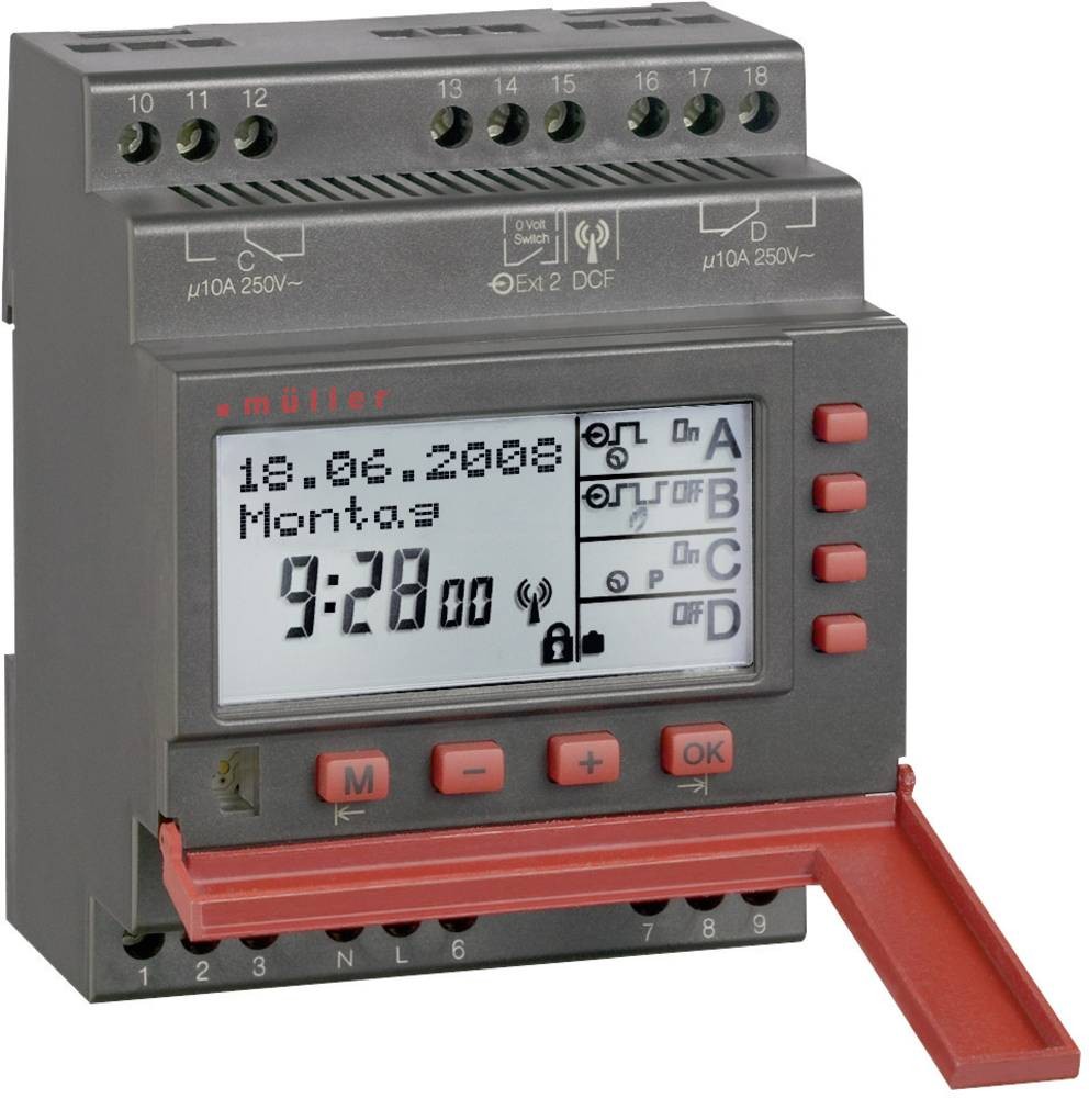 Müller SC 88.20 pro 230V 50-60Hz Hutschienen-Zeitschaltuhr digital