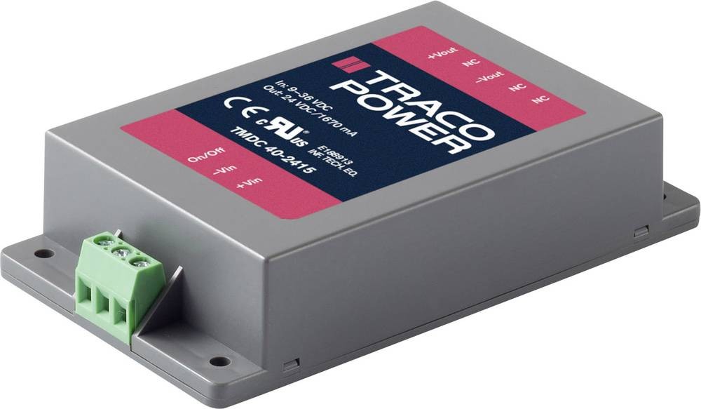 TracoPower TMDC 40-2412 DC/DC-Wandlermodul 24 V/DC 12 V/DC 3.33A 40W