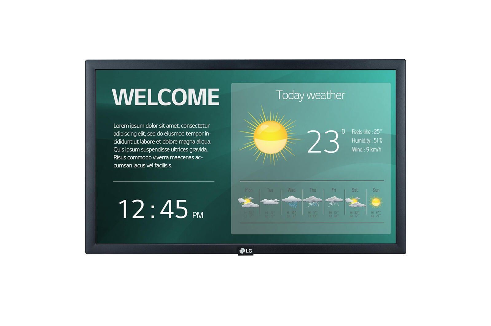 LG 22SM3G-B Écran d'affichage dynamique Écran plat de signalisation