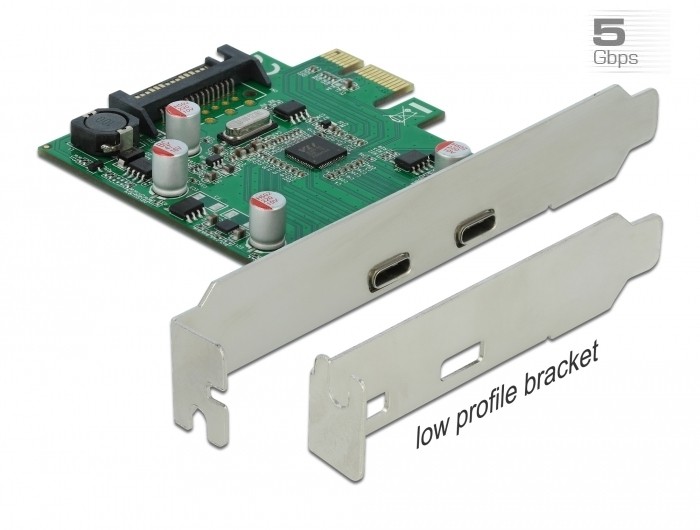 DeLOCK PCI Express x1 Card to 2 x external SuperSpeed USB (USB 3.2