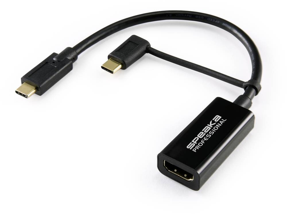SpeaKa Professional SP-9015340 video cable adapter 0.15 m USB Type-C