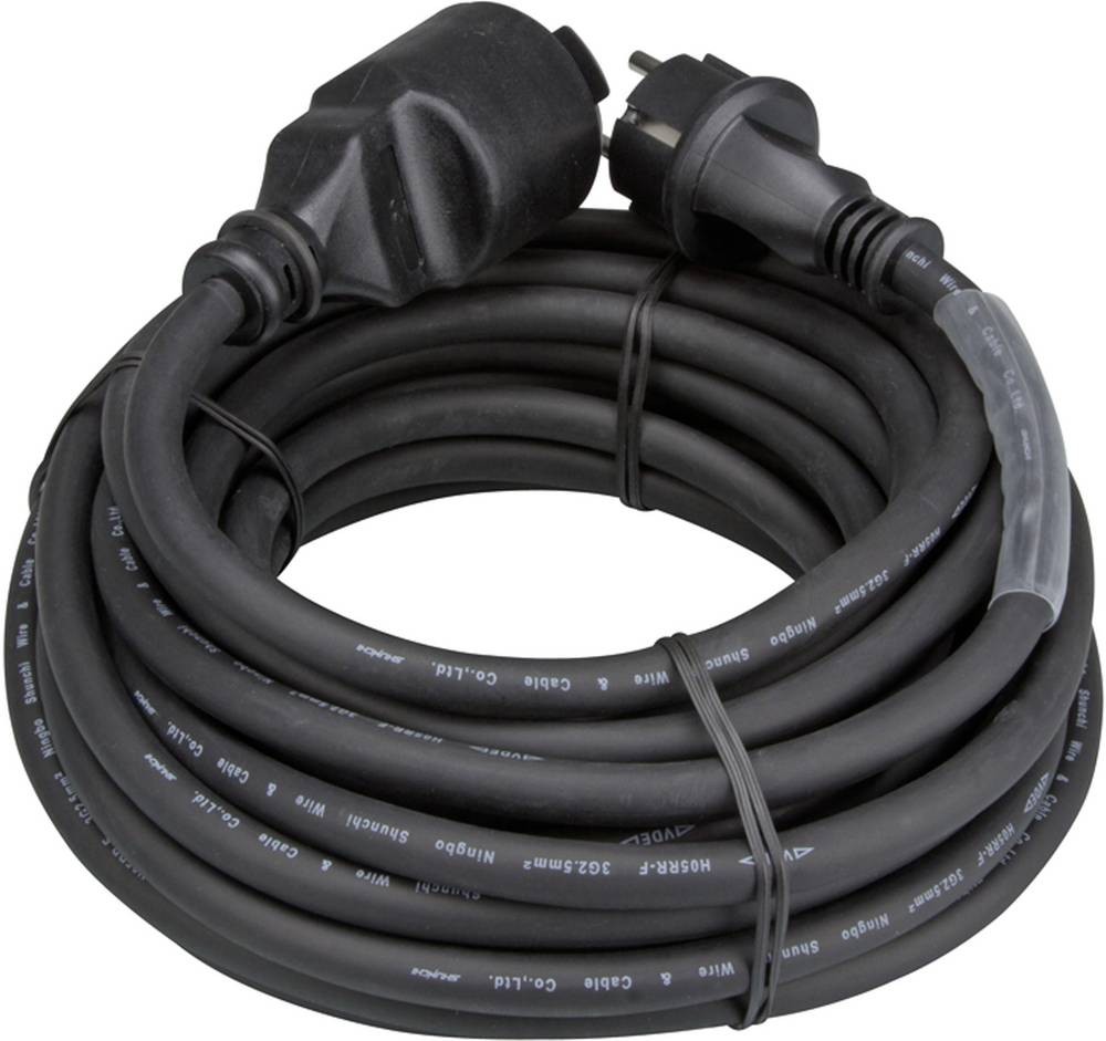 Perel EC10R25STBHQ Strom extension cable 16A black 10.00m H05RR-F 3G