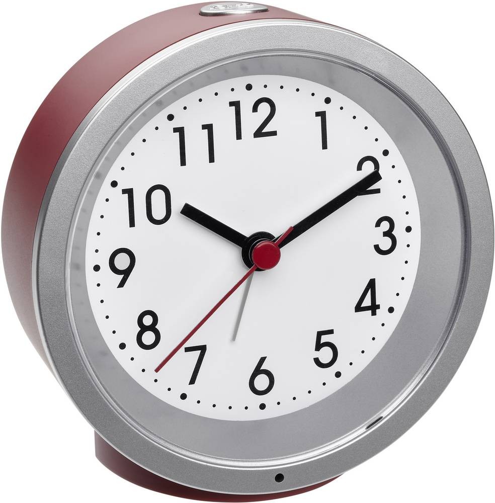 TFA Dostmann 60.1034.05 Quarz Wecker Rot Alarmzeiten 1