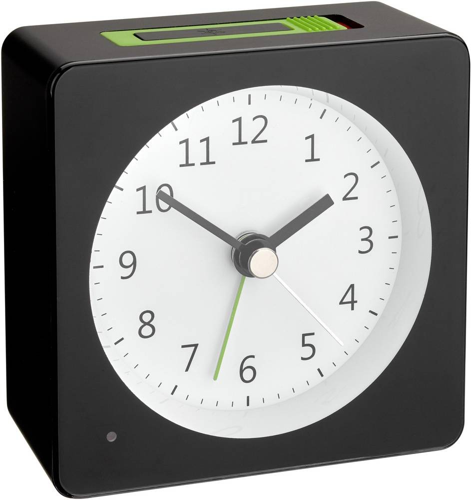 TFA Dostmann 60.1031.01 Quarz Wecker Schwarz Alarmzeiten 1