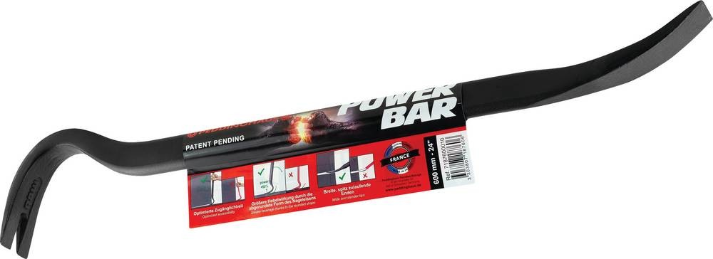 Peddinghaus Nageleisen Power Bar Gesamtlänge 600 mm, ovaler Korpus