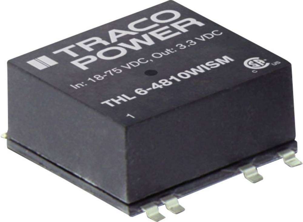 TracoPower THL 6-2415WISM DC/DC-Wandler, SMD 24 V/DC 24 V/DC 250mA 6W