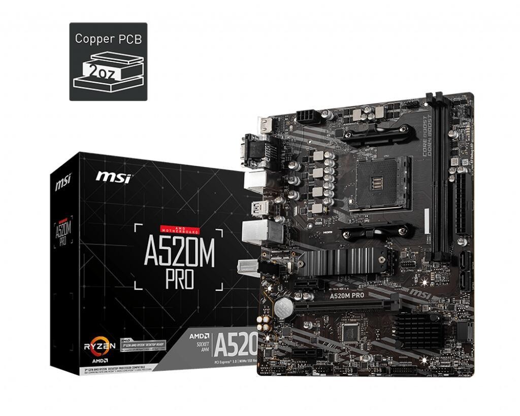 MSI A520M Pro (A520.AM4.mATX.DDR4)