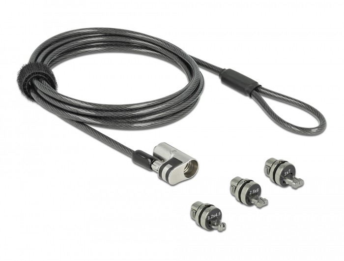 Navilock 20676 cable lock Black, Silver 2 m - Navilock 20676, 2 m,