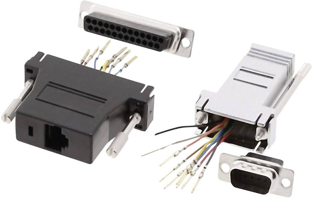 MH Connectors DA9-SMJ8-M-K-RC D-SUB adaptor D-SUB-female 9pol. - RJ45-