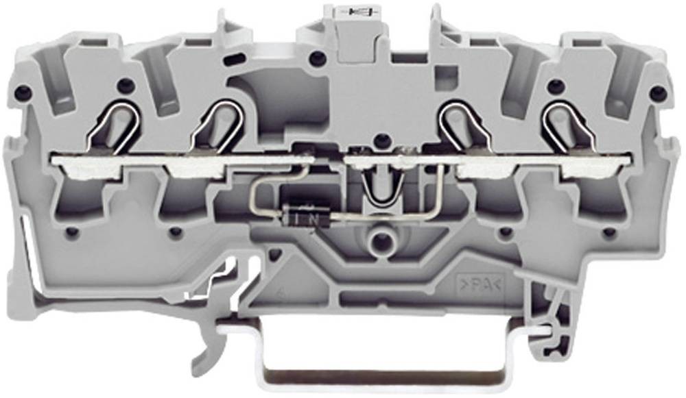 WAGO 2002-1411/1000-411 Diodenklemme 5.20mm Zugfeder Belegung: L grey