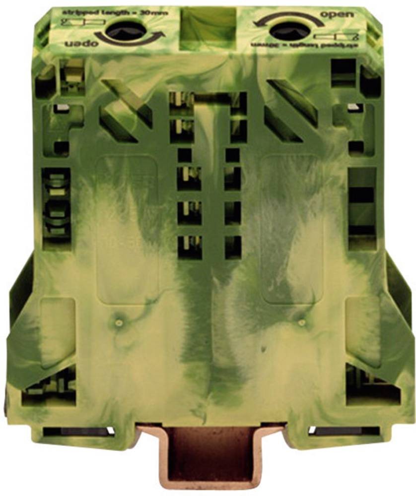 WAGO 285-157 Schutzleiterklemme 20mm Zugfeder Belegung: PE verde,