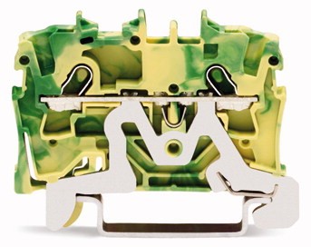 WAGO 2001-1207 Schutzleiterklemme 4.20mm Zugfeder Belegung: PE verde,