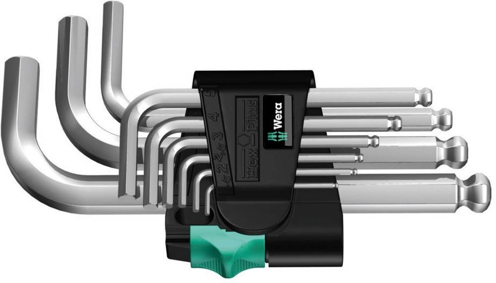 Wera 950 PKS/9 SM N Innen-Sechskant Winkelschraubendreher-Set 1.5 mm,
