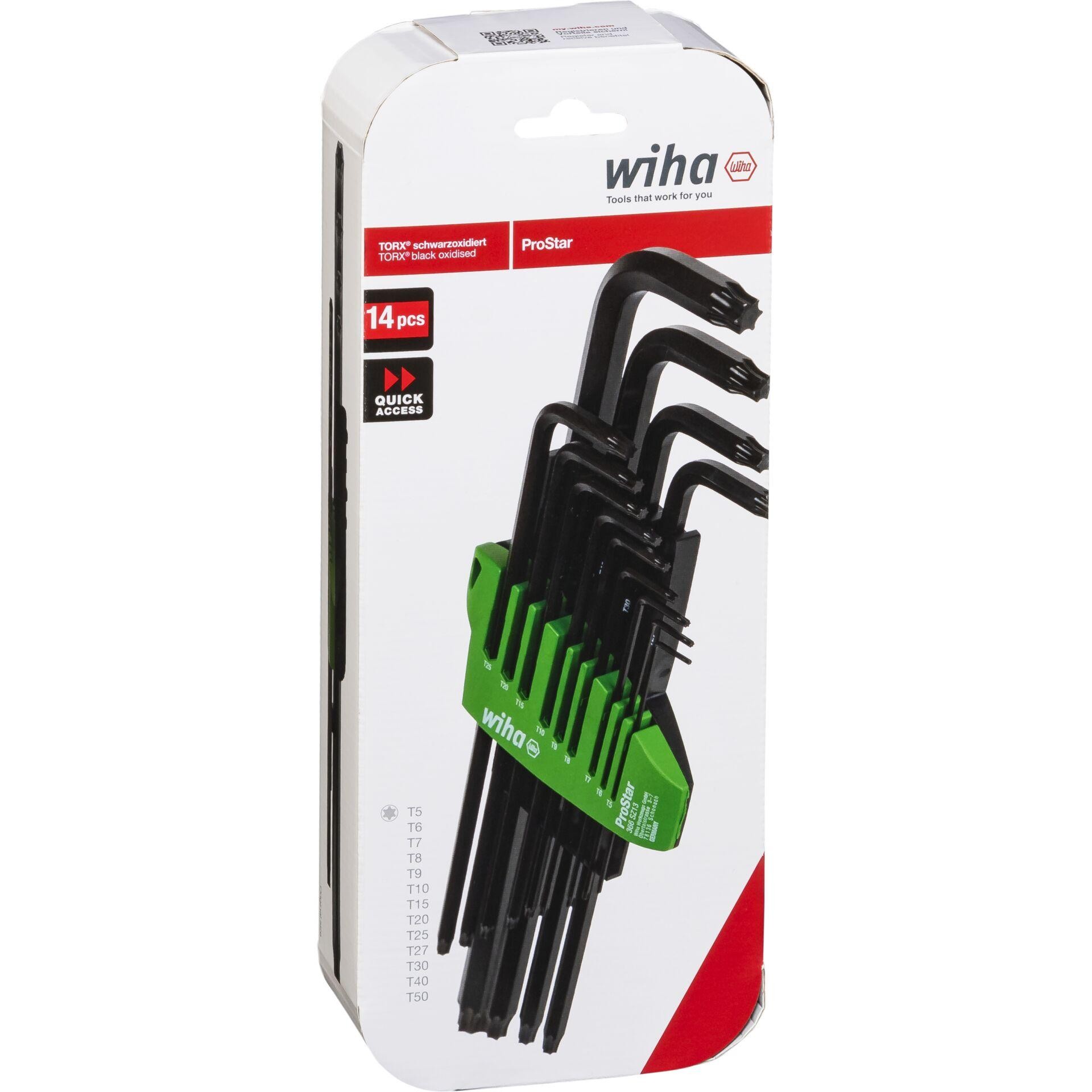 Wiha Innen-TORX Winkelschraubendreher-Set T 5, T 6, T 7, T 8, T 9, T