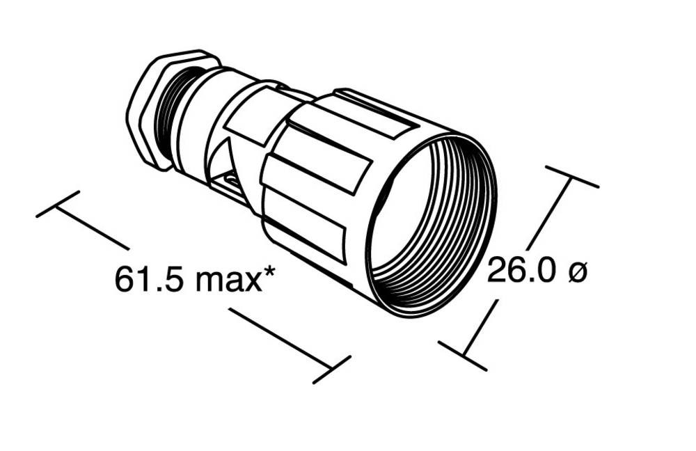 Bulgin Circular Connector, Cable Mount, Socket, IP68, Mini Buccaneer
