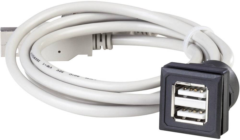 Georg Schlegel Doppel USB-Buchse, twin quadratisch, OKTRON-JUWEL