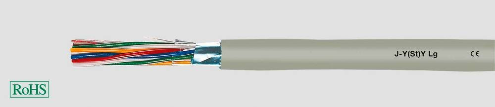 HELU 33005 Fernmeldeleitung J-Y(ST)Y 6 x 2 x 0.6mm grey 100m