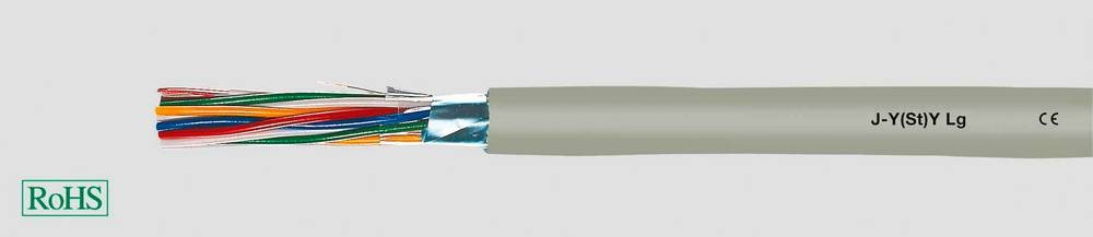 HELU 33003 Fernmeldeleitung J-Y(ST)Y 4 x 2 x 0.6mm gris 100m
