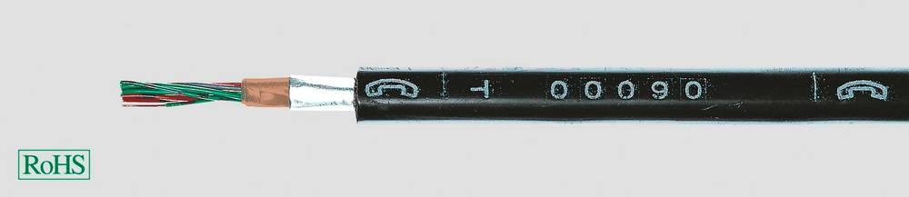 HELU 34009 Fernmeldekabel A-2YF(L)2Y 12 x 0.6mm² Schwarz 100m