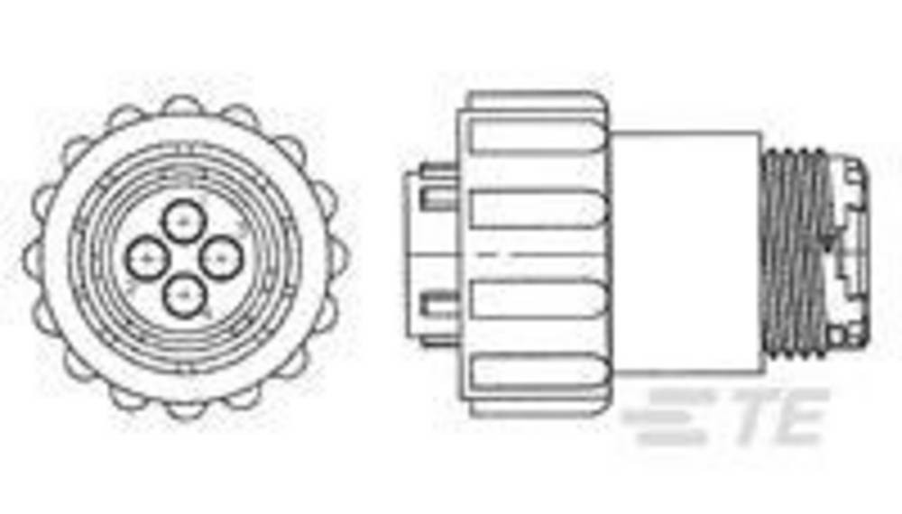 TE Connectivity 796274-1 Rundmacho Stecker, Einbau Gesamtpolzahl: 16