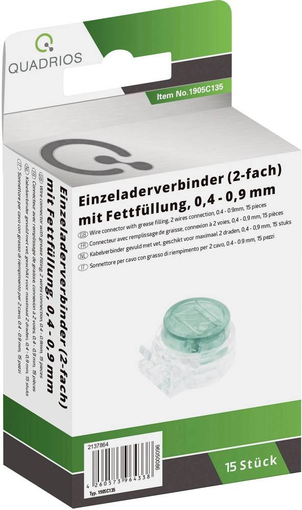 Quadrios 1905C135 Einzeladerverbinder flexibel: 0.13-2.19mm² starr: