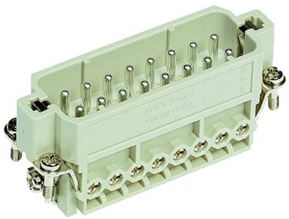HARTING Han 16A Stifteinsatz (M) Schraubanschluss, 16-polig+PE 250V,