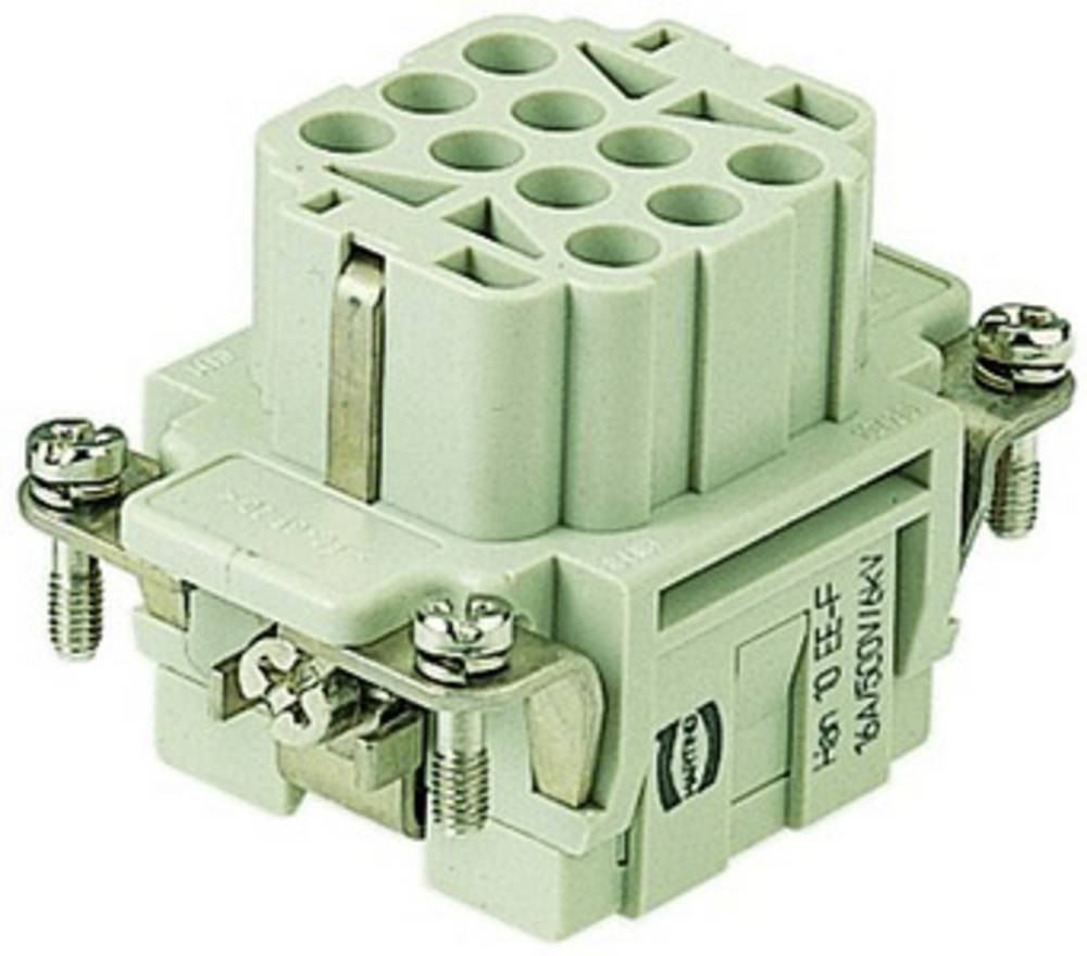 HARTING Han 10EE Buchseneinsatz (F) Crimpanschluss, 10-polig+PE 500V,