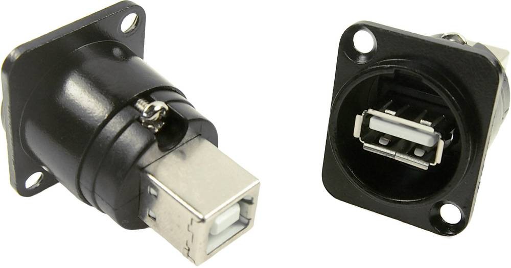 Cliff XLR adaptor USB A female at USB B Adapter, Einbau CP30114