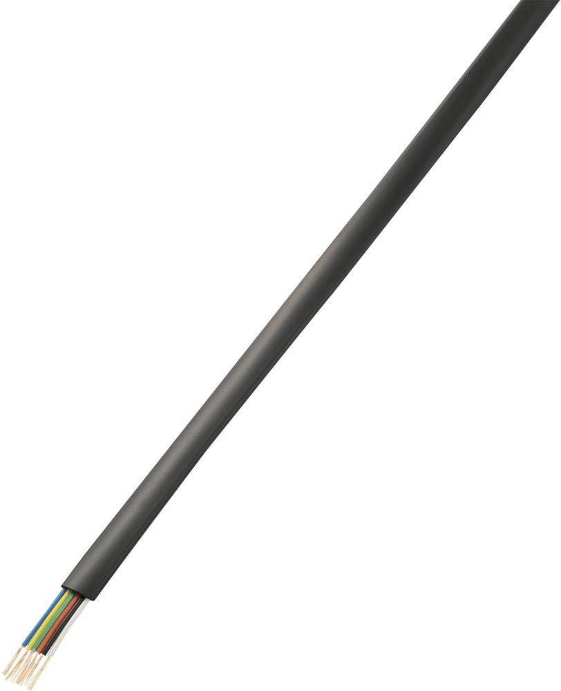 TRU Components 1564535 Telefonkabel 6 x 0.08mm² black 50m