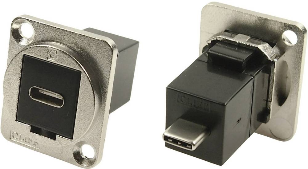 Cliff XLR adaptor USB-C female at USB-C jack Adapter, Einbau