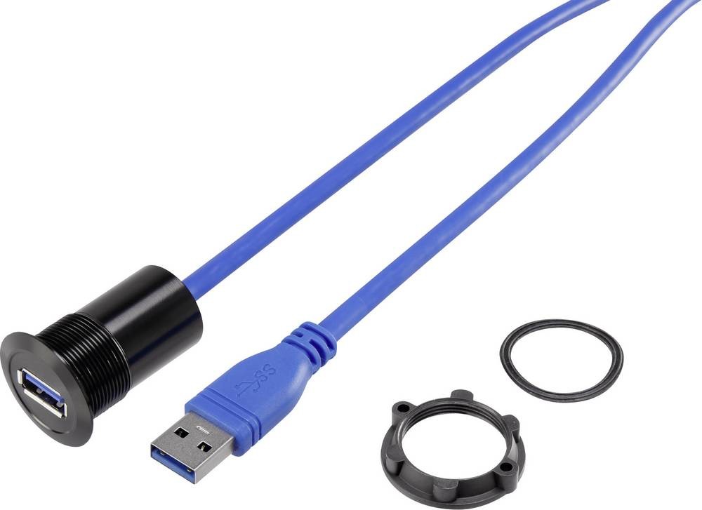 TRU Components USB-21 USB A Einbaufemale 3.0 Buchse, Einbau Inhalt: 1