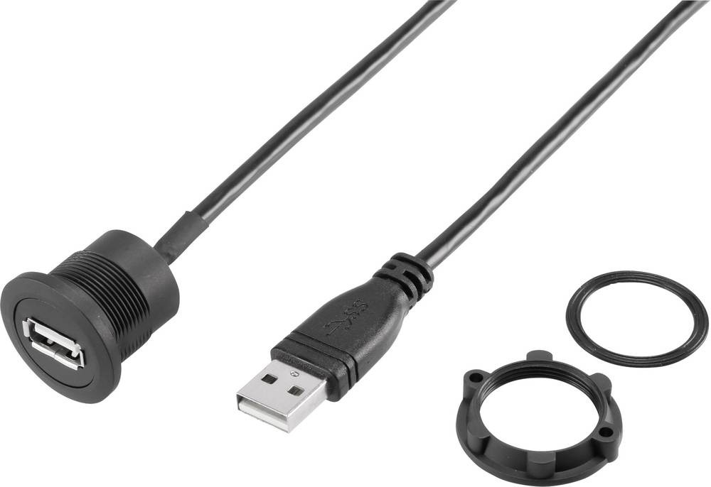 TRU Components USB-20-BK USB A Einbaufemale 2.0 Inhalt: 1 pc(s)