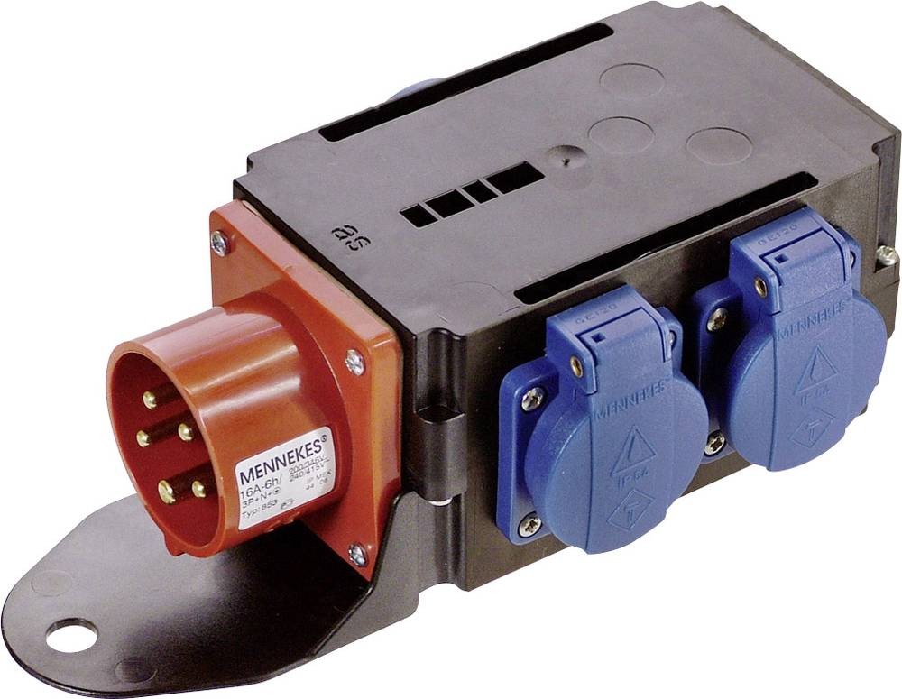CEE-adaptor MIXO SAAR 1xCEE-plug 400V,16 A,5-polig IP44 AS-SCHWABE