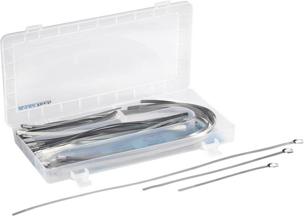 TRU Components 1564900 Kabelbinder 127 mm, 201 mm, 326mm 4.6mm silver