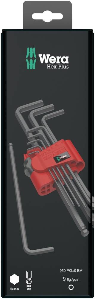 Wera 950 PKL/9 BM SB SiS Innen-Sechskant Winkelschraubendreher-Set 1.