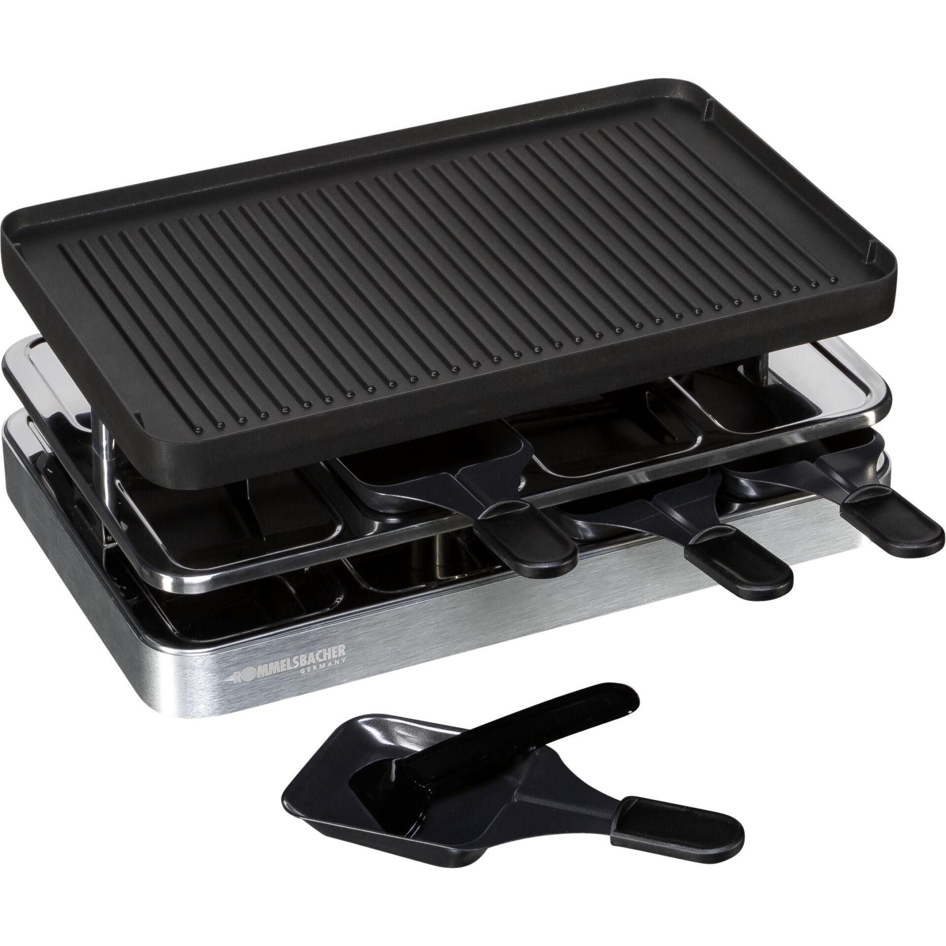 Rommelsbacher RC 1400 raclette grill 8 person(s) 1200 W Stainless