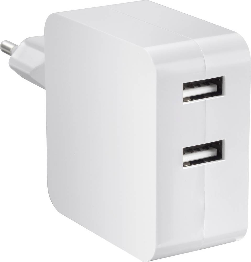 VOLTCRAFT SPS-2400/2+WH-N USB charger 24W 2x USB-A white Innenbereich