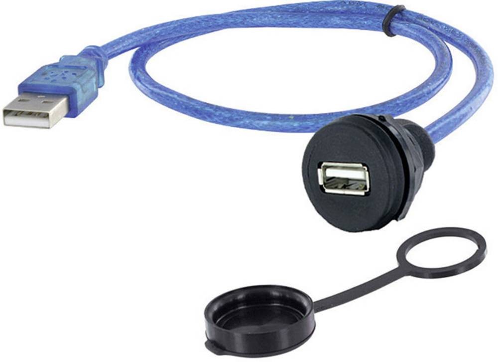 Encitech 1310-1018-01 cable USB USB 2.0 0,5 m Mini-USB B USB A Negro,