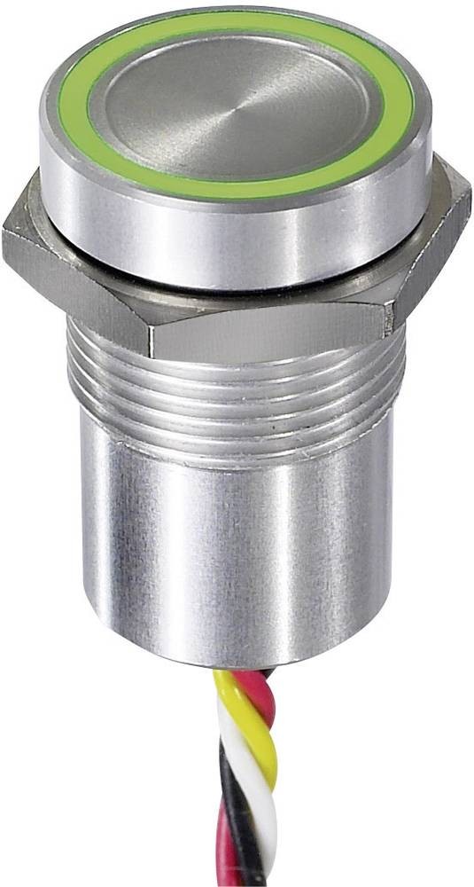 APEM Capacitive Switch Latching,Illuminated, Green, Red, NPN, IP68,