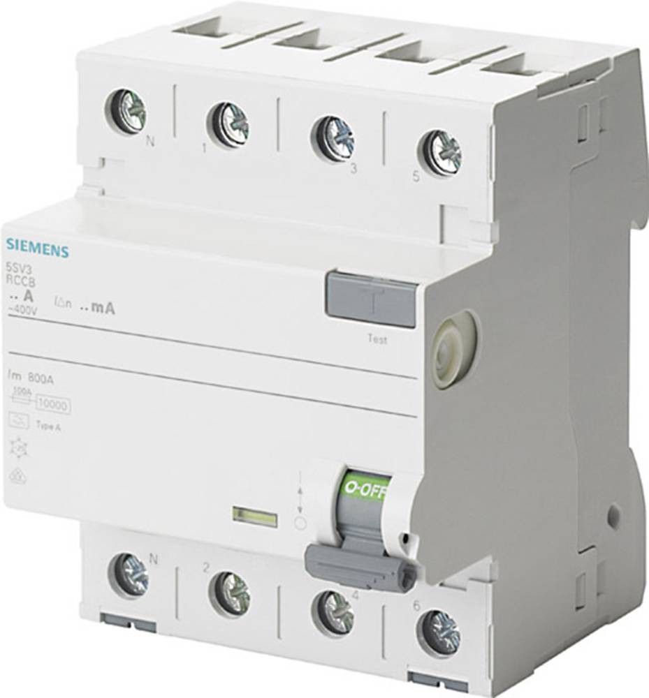 Siemens 5SV33466KL 5SV3346-6KL FI-Schutzschalter A 4polig 63A 0.03A