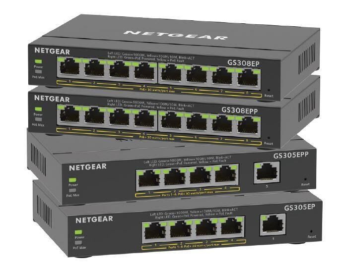 NETGEAR GS305EPP-100PES 5-Port Gigabit Ethernet PoE+ Power over