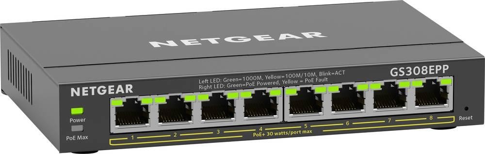 NETGEAR GS308EP-100PES GS308EP Netzwerk Switch 8 Port