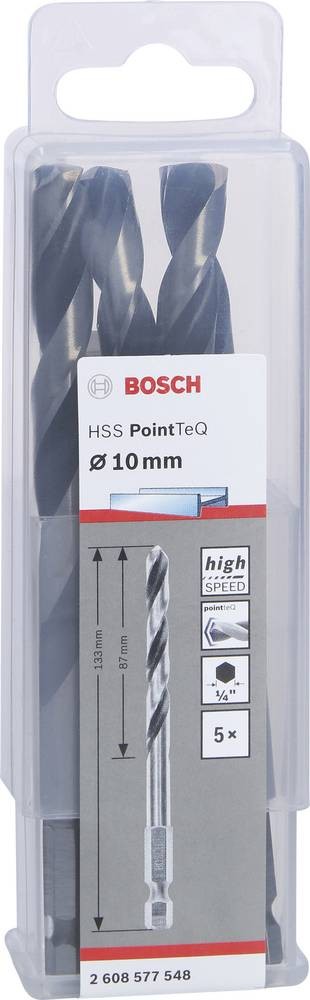 Bosch Accessories 2608577548 PointTeQ HSS Metall-Spiralbohrer 5teilig