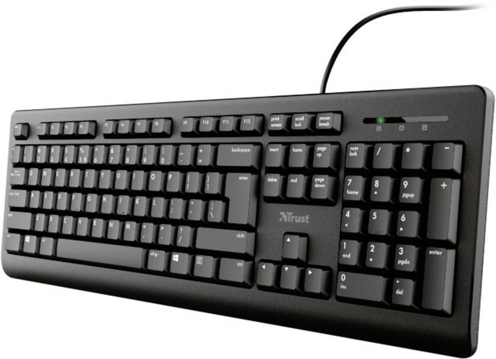 Trust PRIMO Kabelgebunden Tastatur Deutsch, QWERTZ Schwarz mit