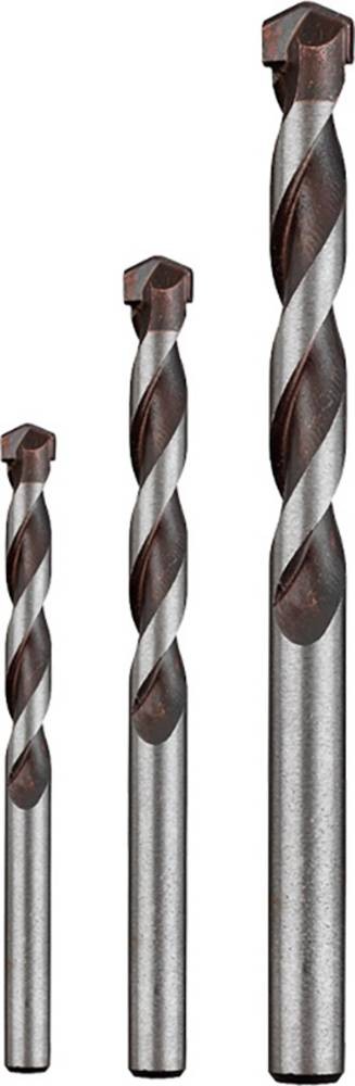 Kwb 044568 Chrom-Molybdän-Stahl Beton-Spiralbohrer-Set 3teilig 5 mm,