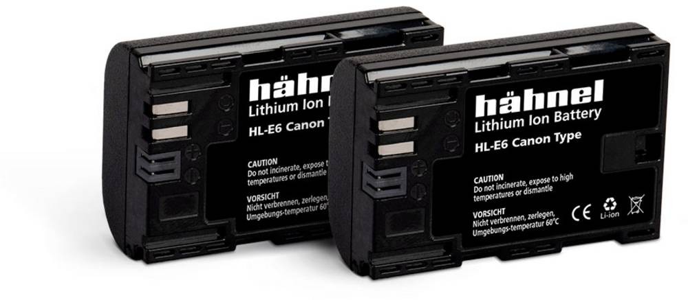 Hähnel Fototechnik HL-E6, paquet de 2 Kamera-batterie rechargeable