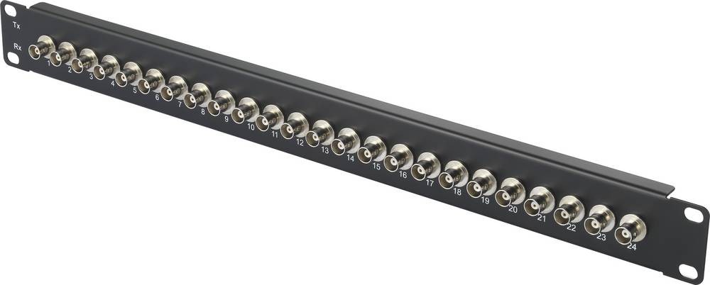 Renkforce 24 Port BNC-Patchpanel 483mm (19\ ) 1 HE Bestückt