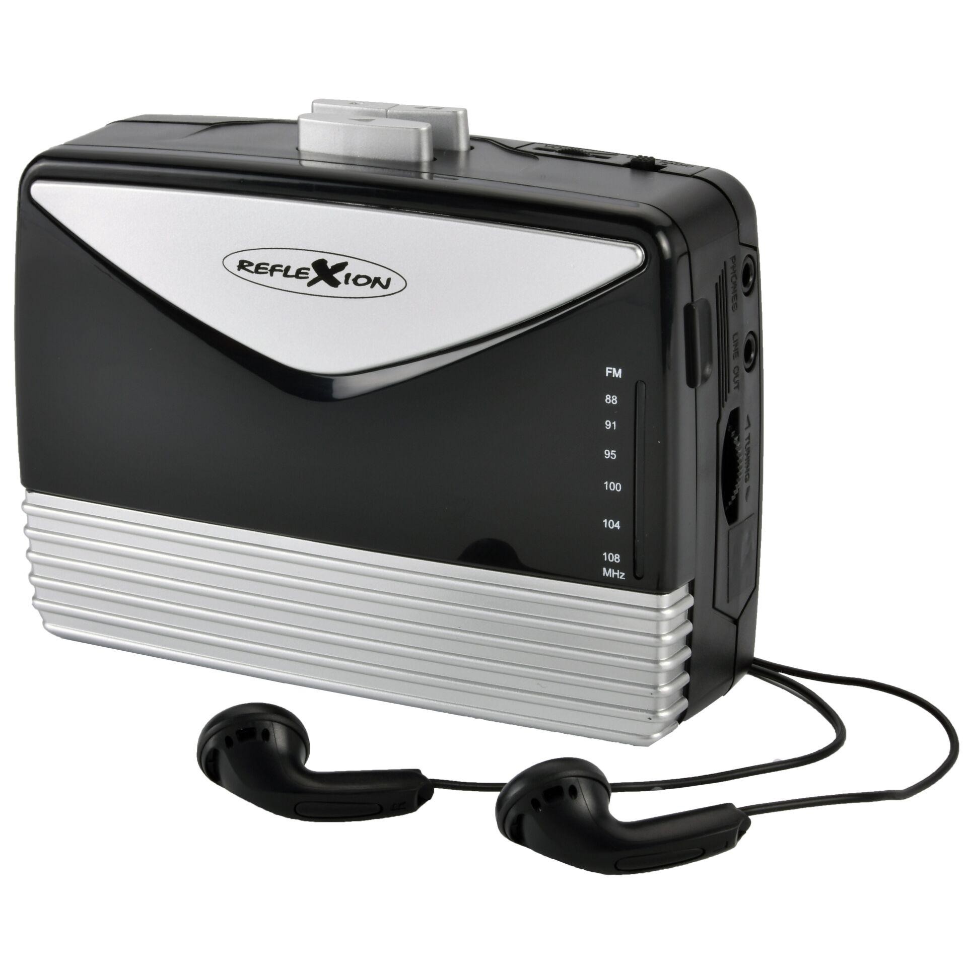 Reflexion WMR01BK portatile Kassettenspieler nero-argento