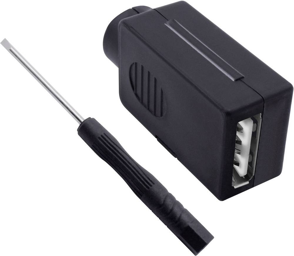 Quadrios USB 2.0 Modular-Buchsen Set, Typ A Buchse, gerade 2001C199