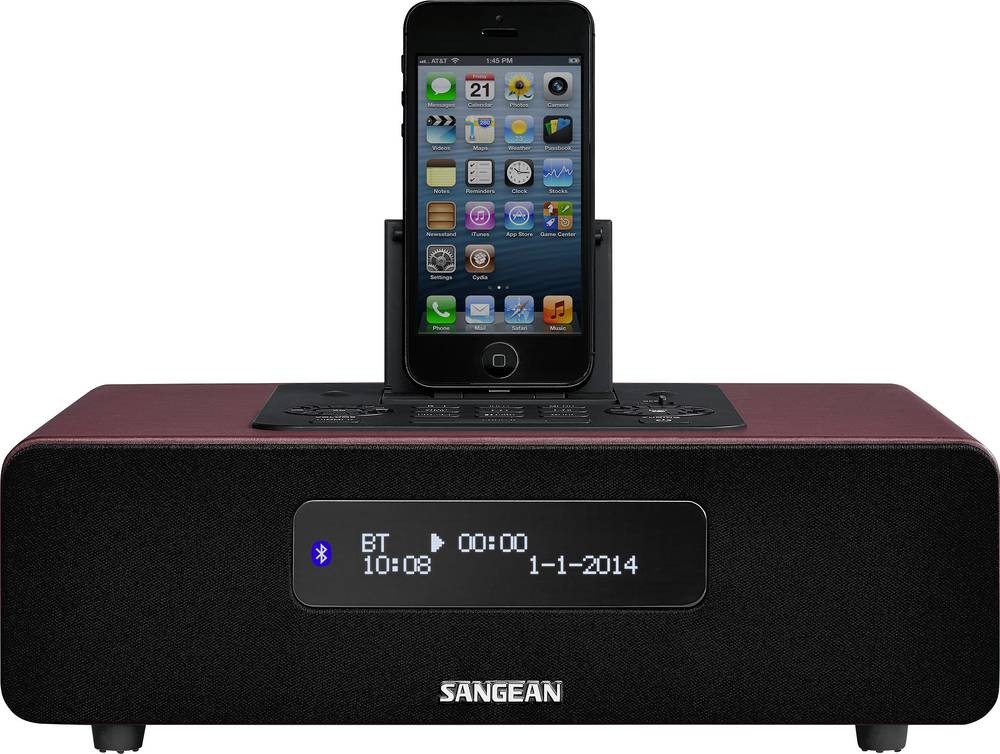 Sangean Epoch 380 Horloge Noir, Bourgogne - Sangean Epoch 380,